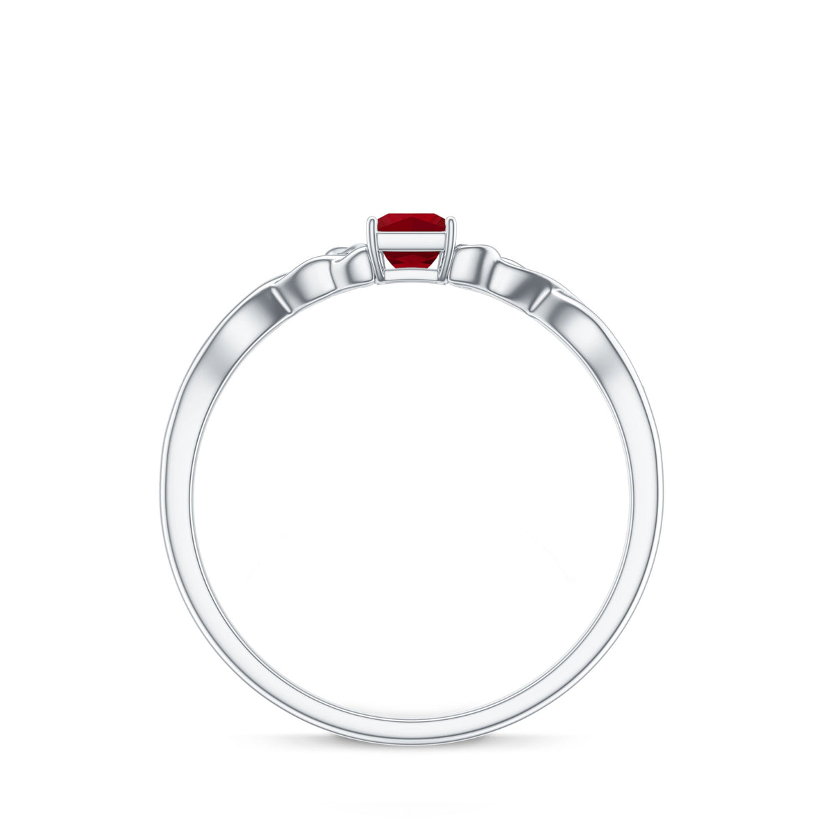 Natural Princess Cut Ruby Irish Promise Ping