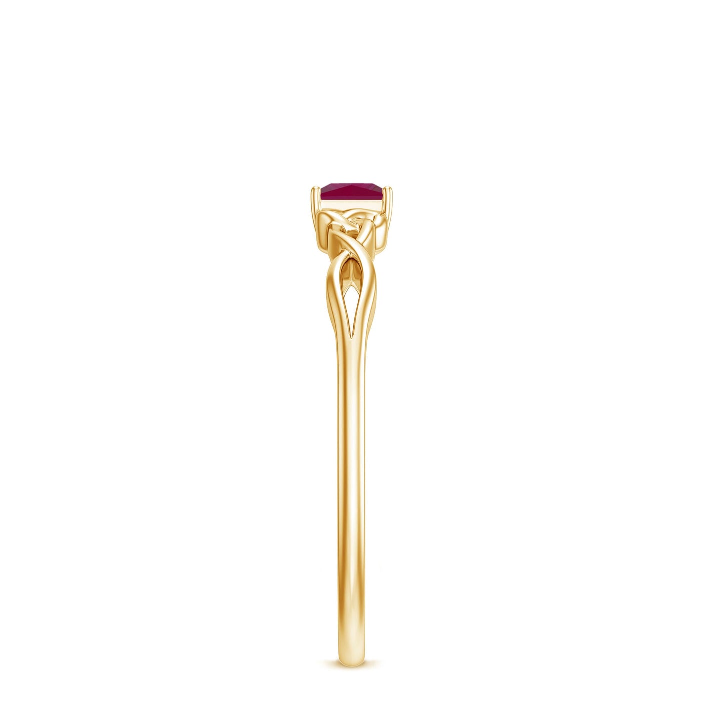 Natural Princess Cut Ruby Irish Promise Ping