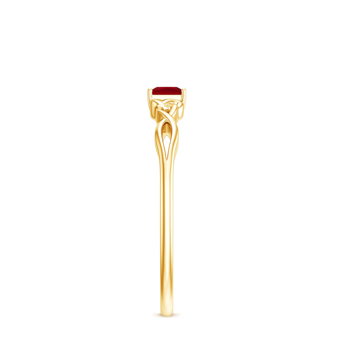 Natural Princess Cut Ruby Irish Promise Ping