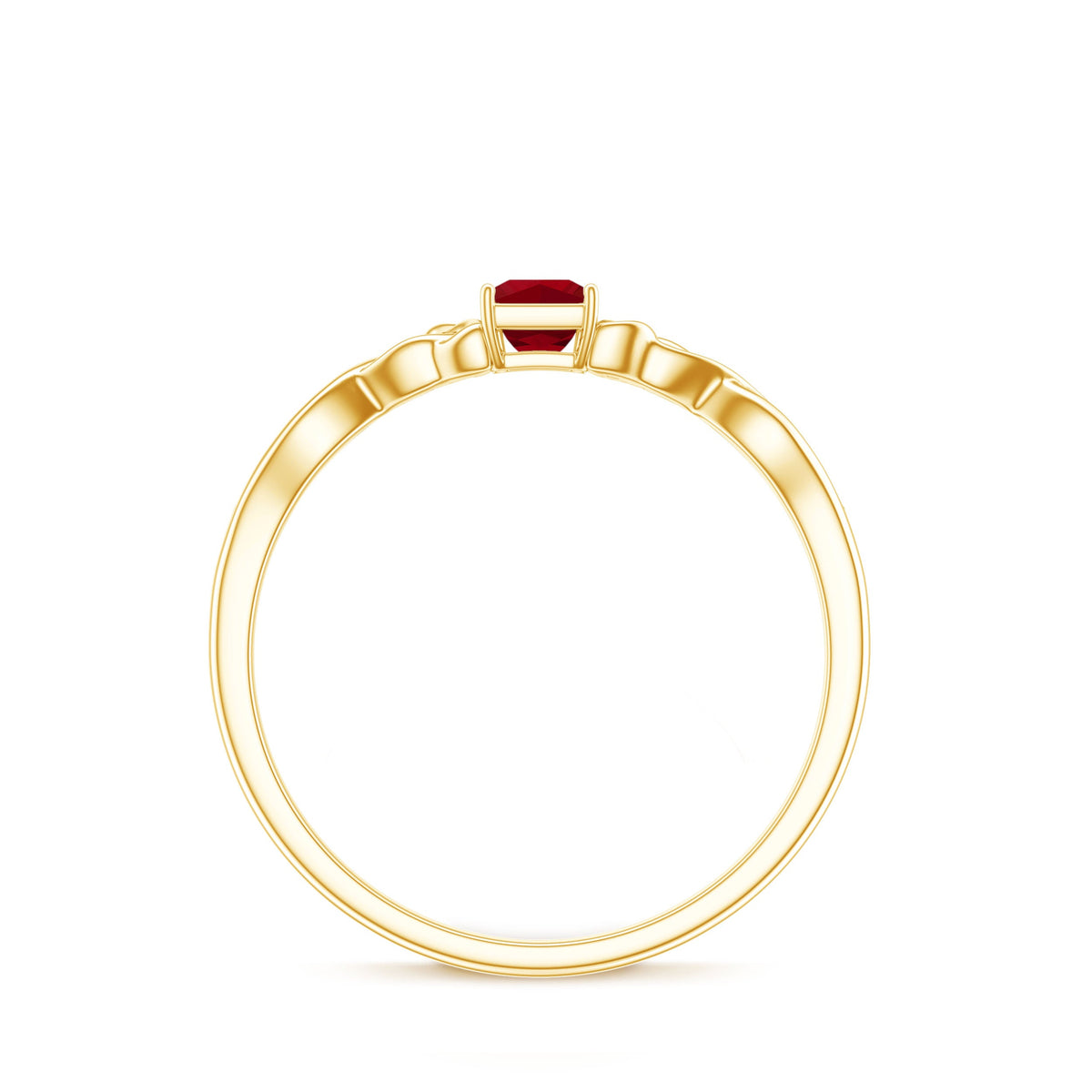 Natural Princess Cut Ruby Irish Promise Ping