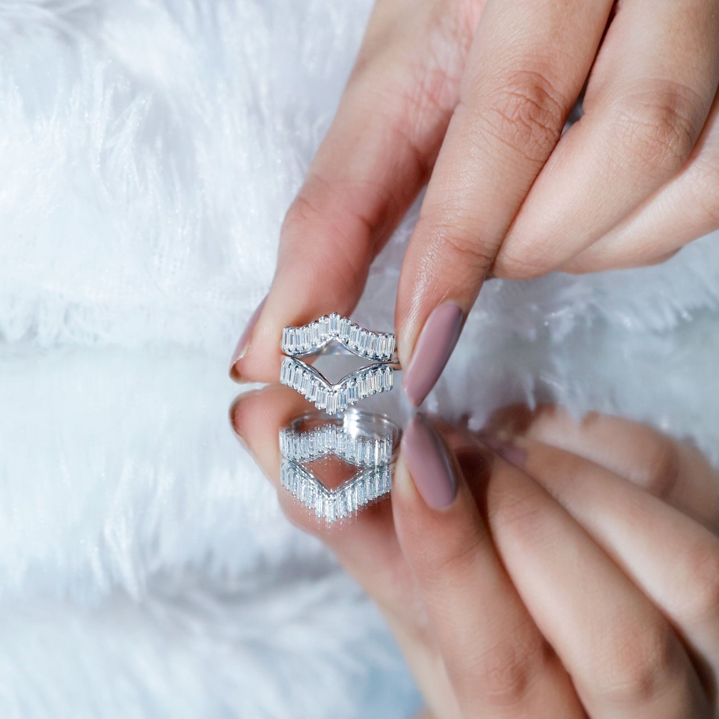 Baguette Cut Moissanite Engagement Ring Enhancer