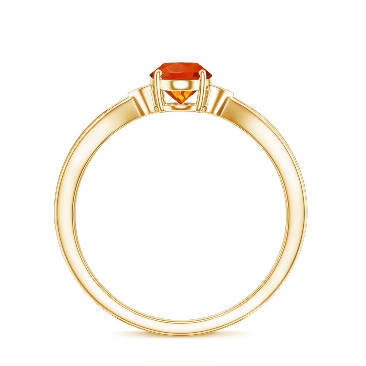 0.6 Carat Oval Shape Fire Opal Engagement Ring with Diamond