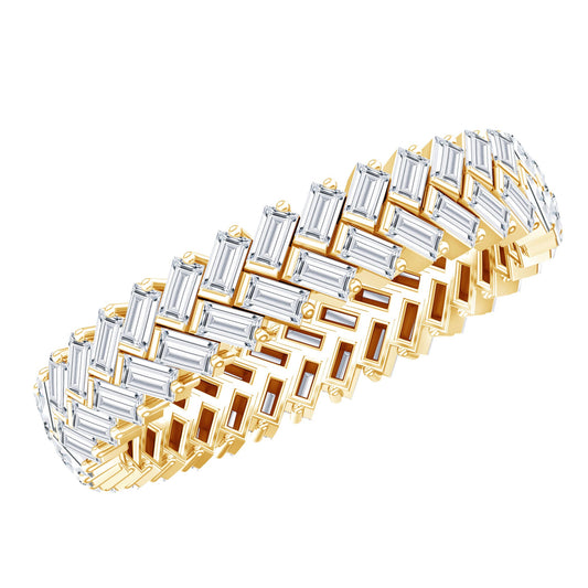 Baguette Cut Moissanite Eternity Band Ring