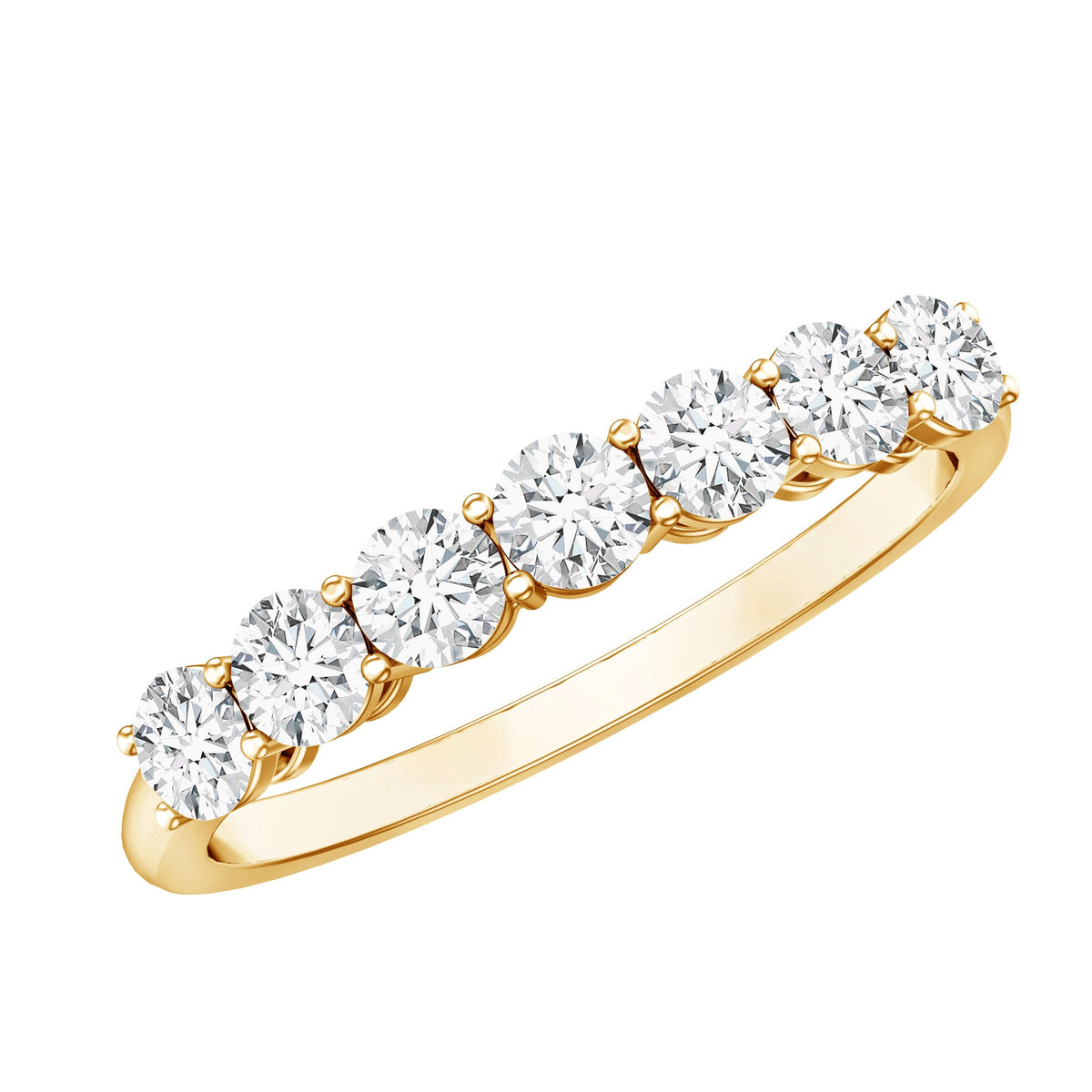 Natural Diamond Half Eternity Band Ring for Women