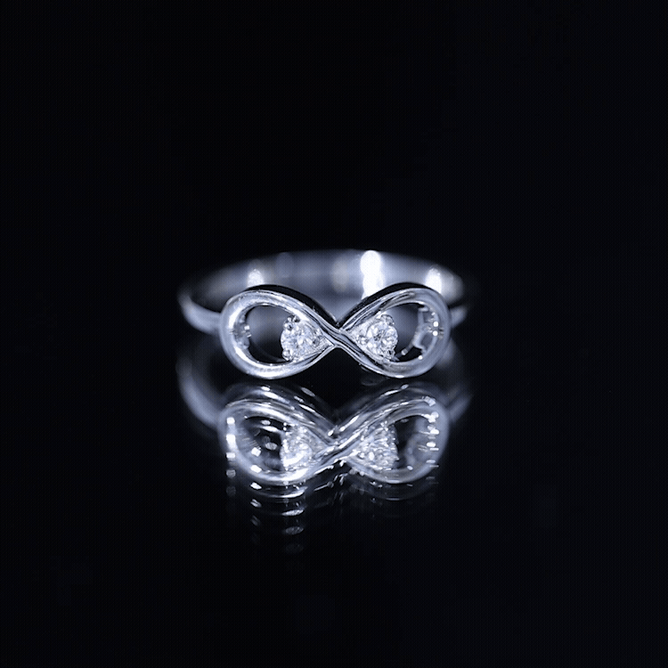 Minimalist Moissanite Infinity Promise Ring