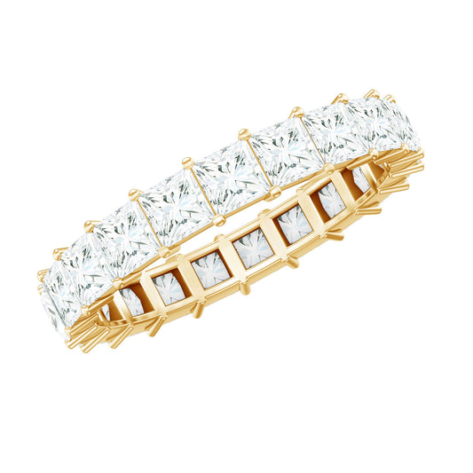 Princess Cut Moissanite Full Eternity Ring with Certificate