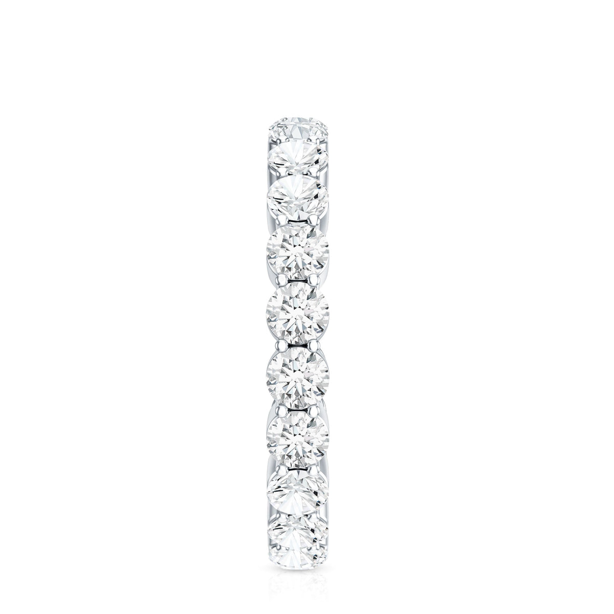 Round Moissanite Full Eternity Wedding Band Ring