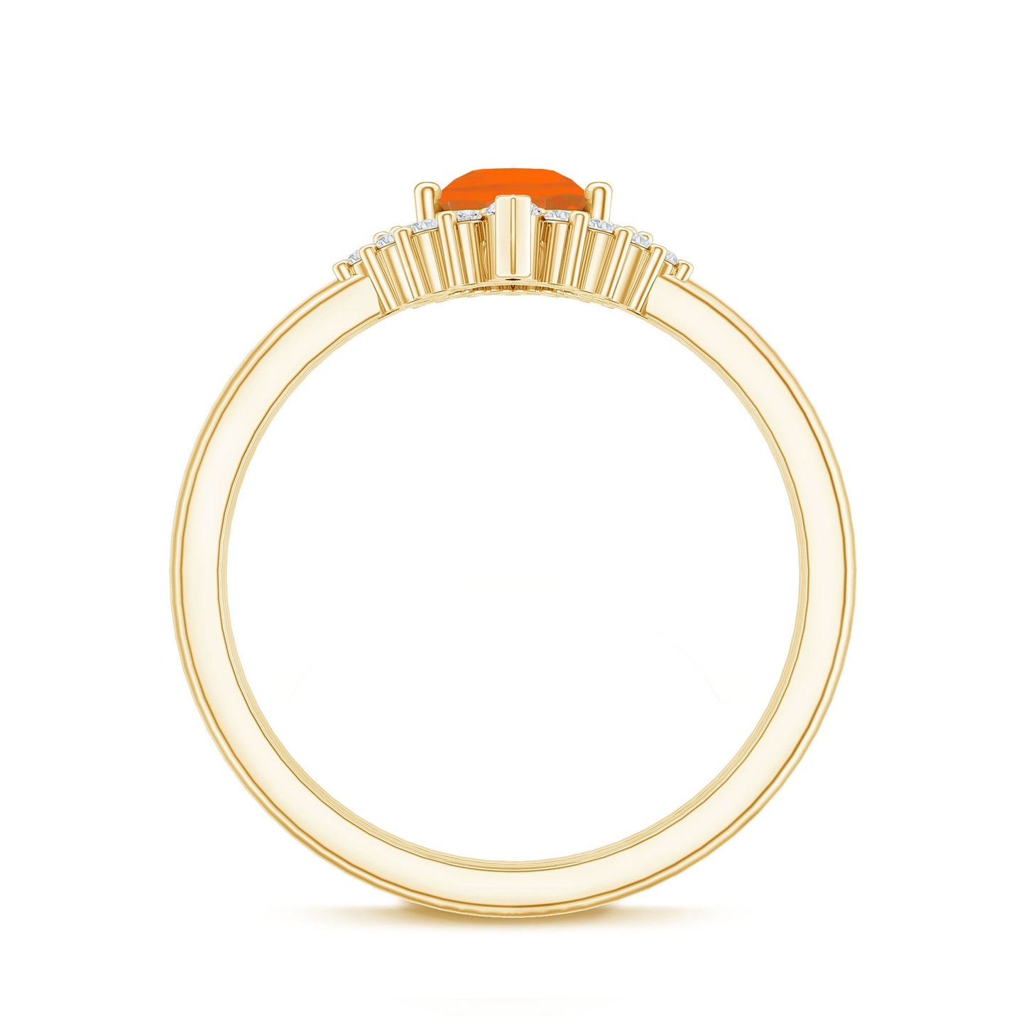 Real 0.6 Carat Fire Opal Teardrop Wedding Ring Set with Diamond Halo