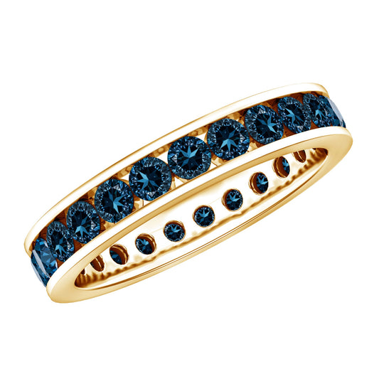London Blue Topaz Full Eternity Ring in Channel Setting
