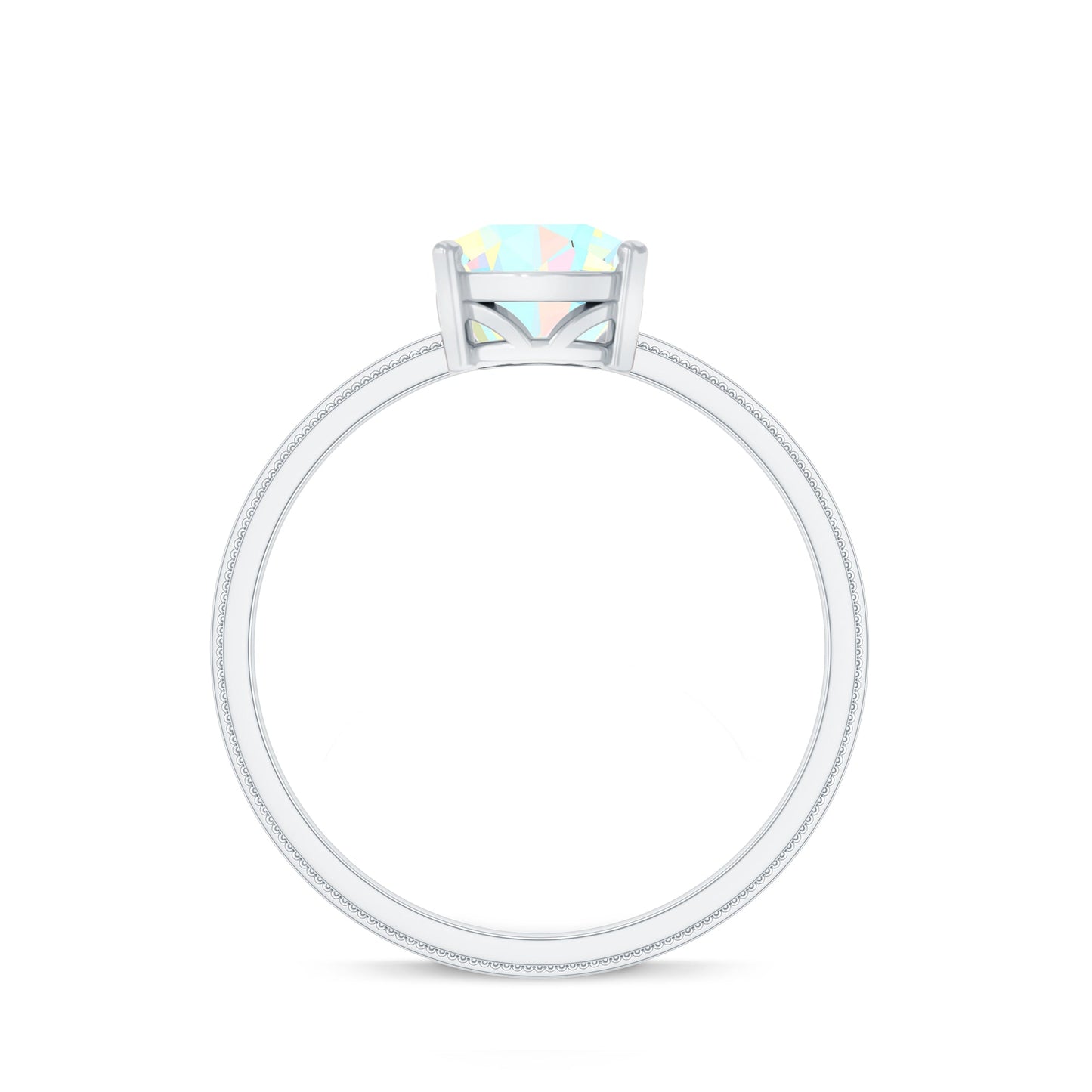Certified Real Ethiopian Opal Solitaire Engagement Ring