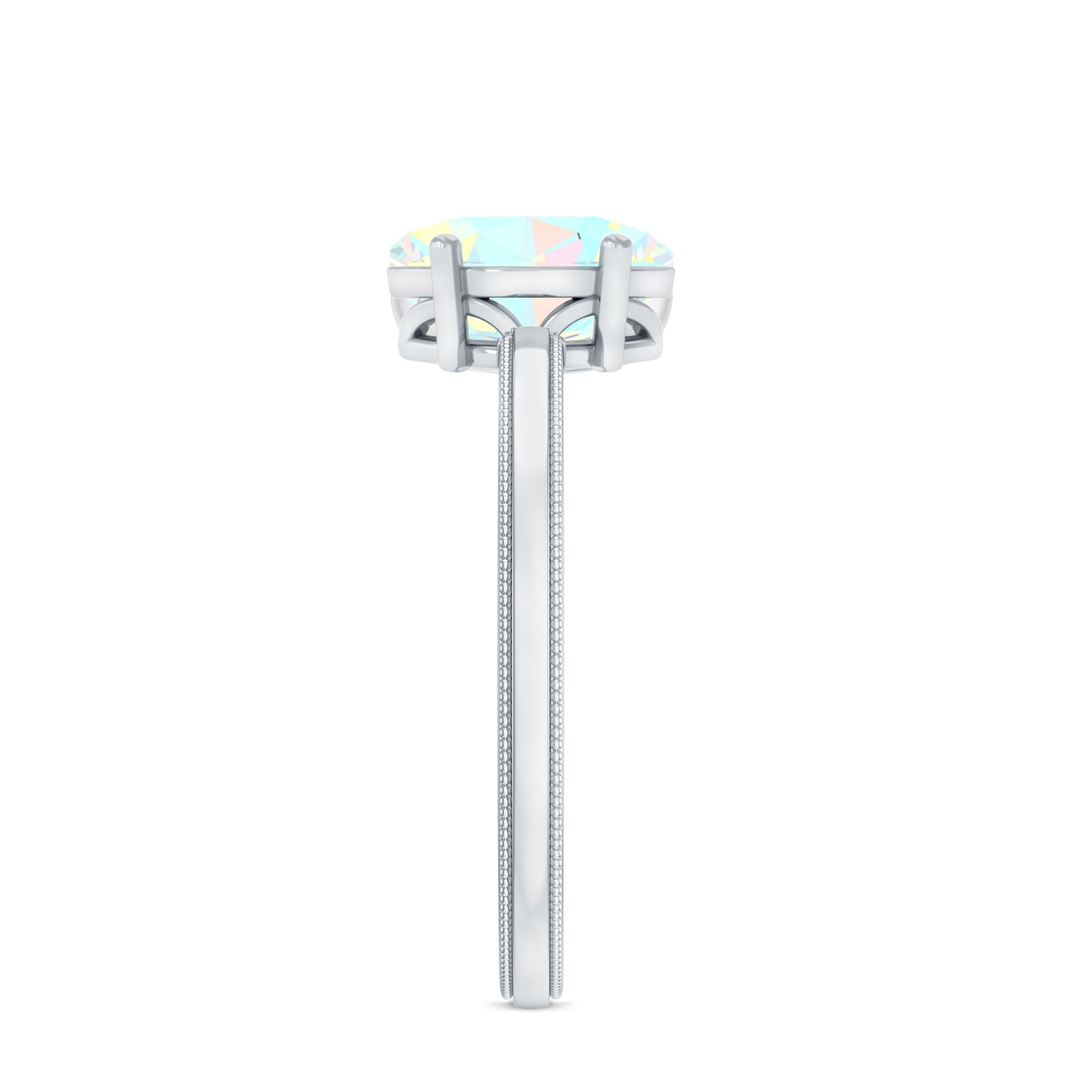 Certified Real Ethiopian Opal Solitaire Engagement Ring