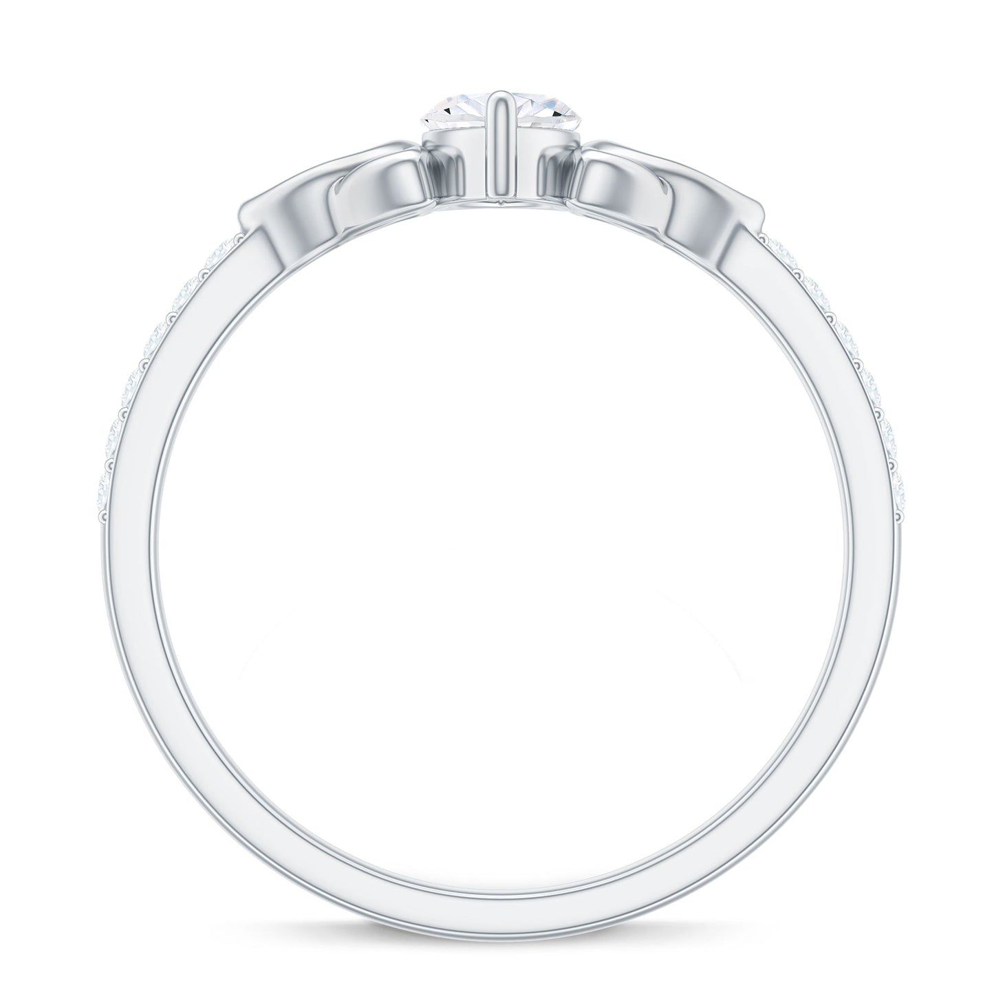 Marquise Cut Moissanite Celtic Knot Engagement Ring