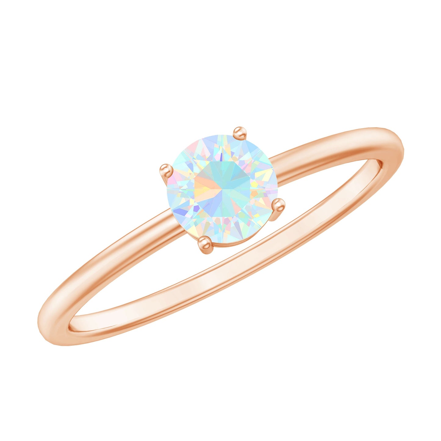 Natural Ethiopian Opal October Birthstone Ring