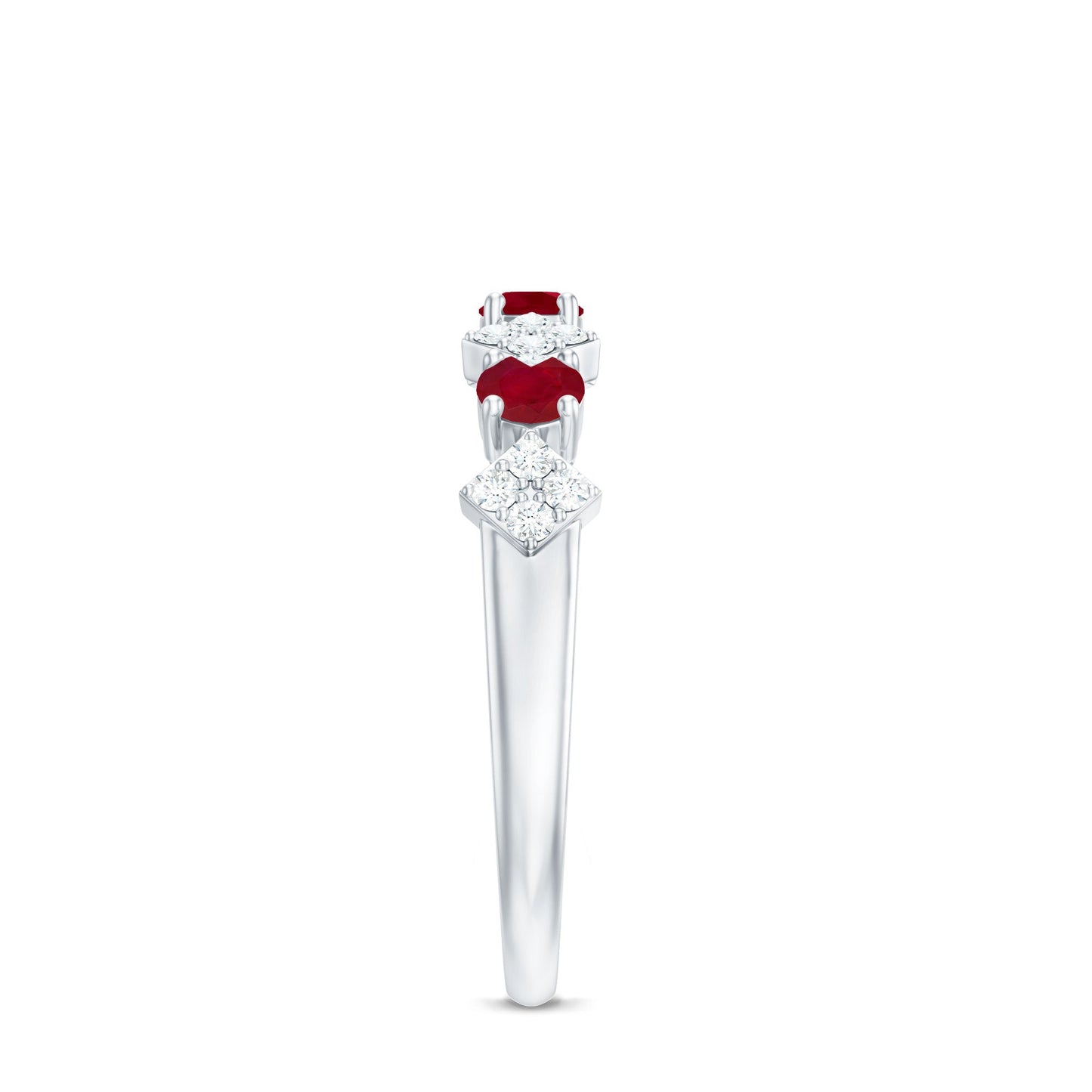 Real Ruby Diamond Half Eternity for Women