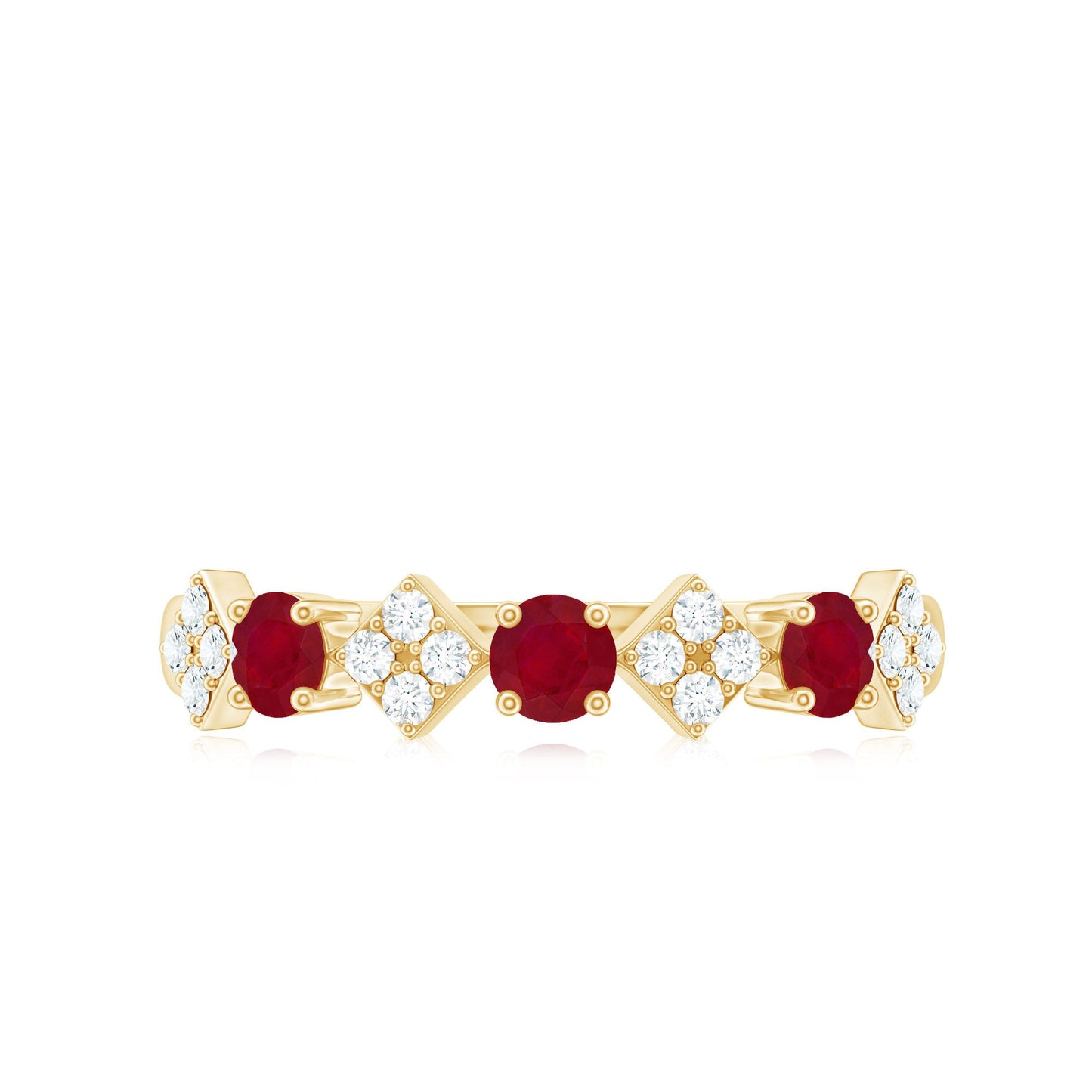 Real Ruby Diamond Half Eternity for Women