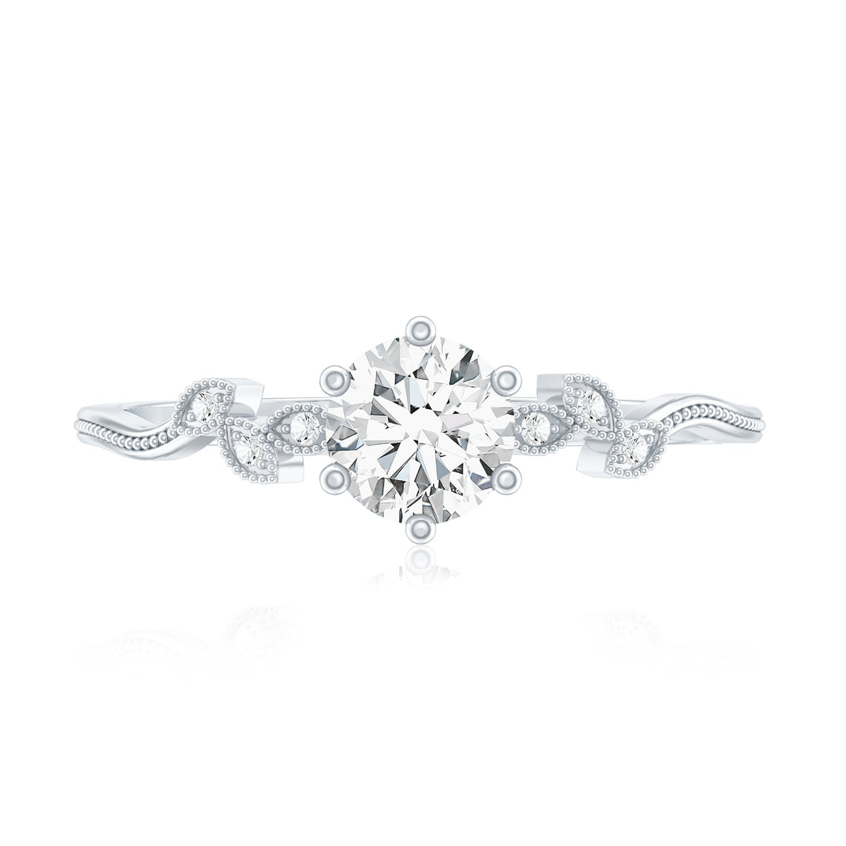Nature Inspired Diamond Flower Ring for Proposal