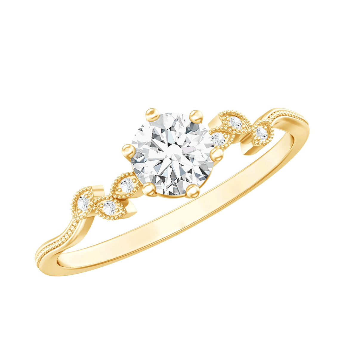 Nature Inspired Diamond Flower Ring for Proposal