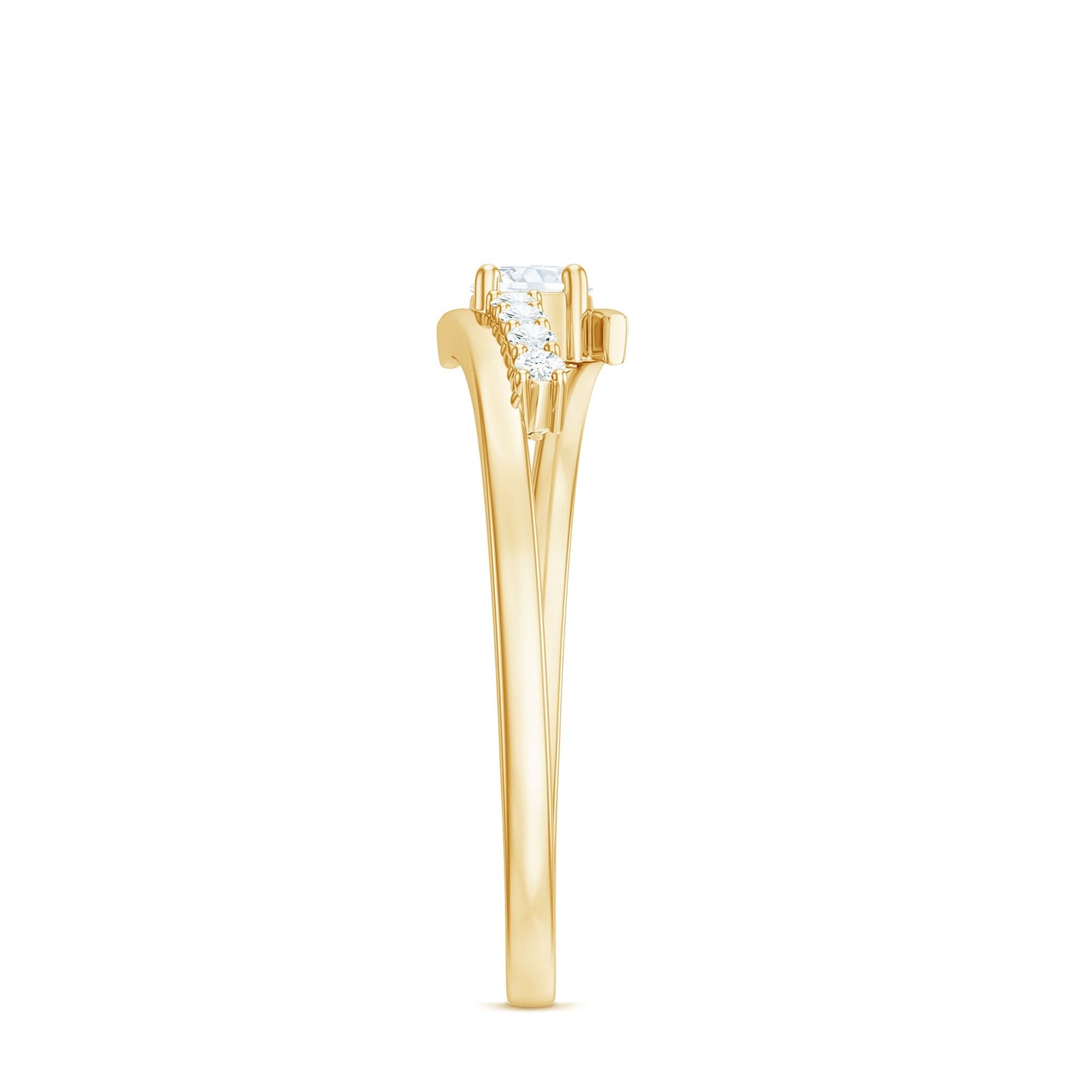Diamond Promise Ring with Bypass Shank