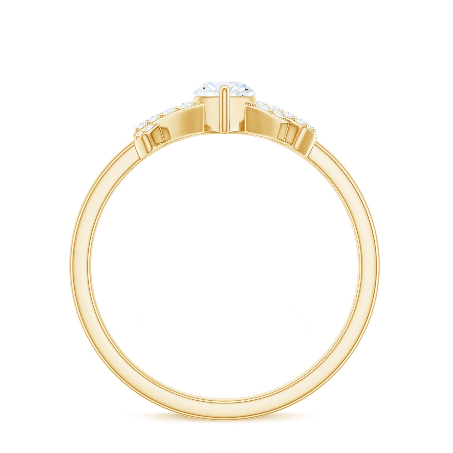 Certified Moissanite Marquise Engagement Ring for Women