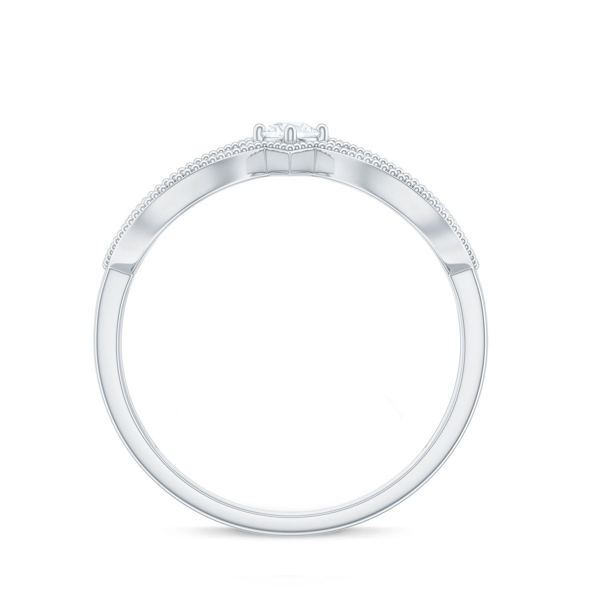 Vintage Inspired Moissanite Infinity Engagement Ring