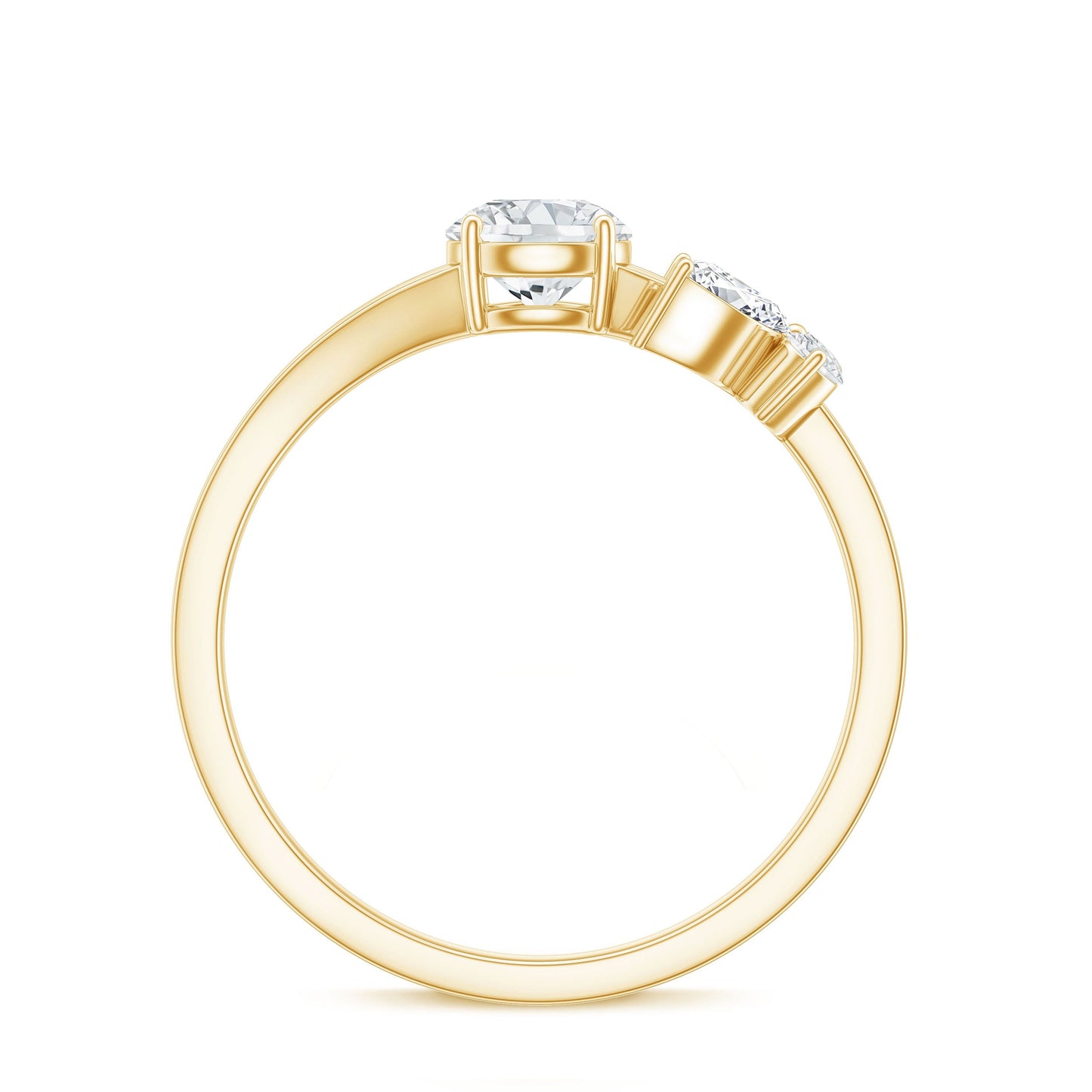Certified Moissanite Promise Ring with Butterfly Motif