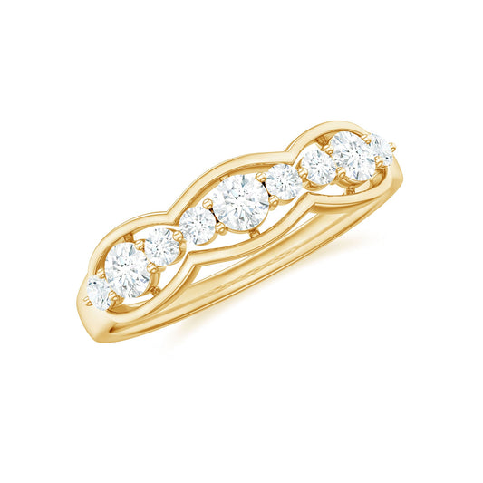 Certified Moissanite Wedding Anniversary Ring for Women