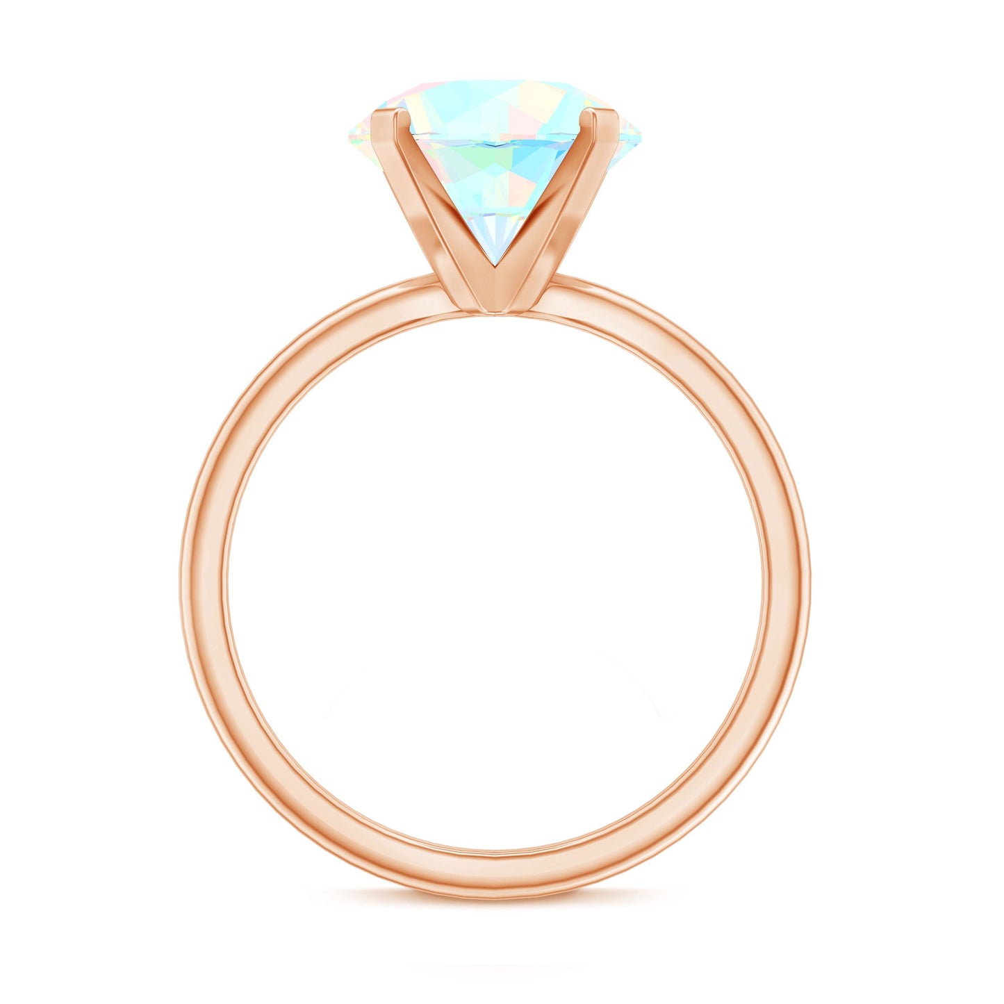 Classic 2 Carat Solitaire Ethiopian Opal October Birthstone Engagement Ring