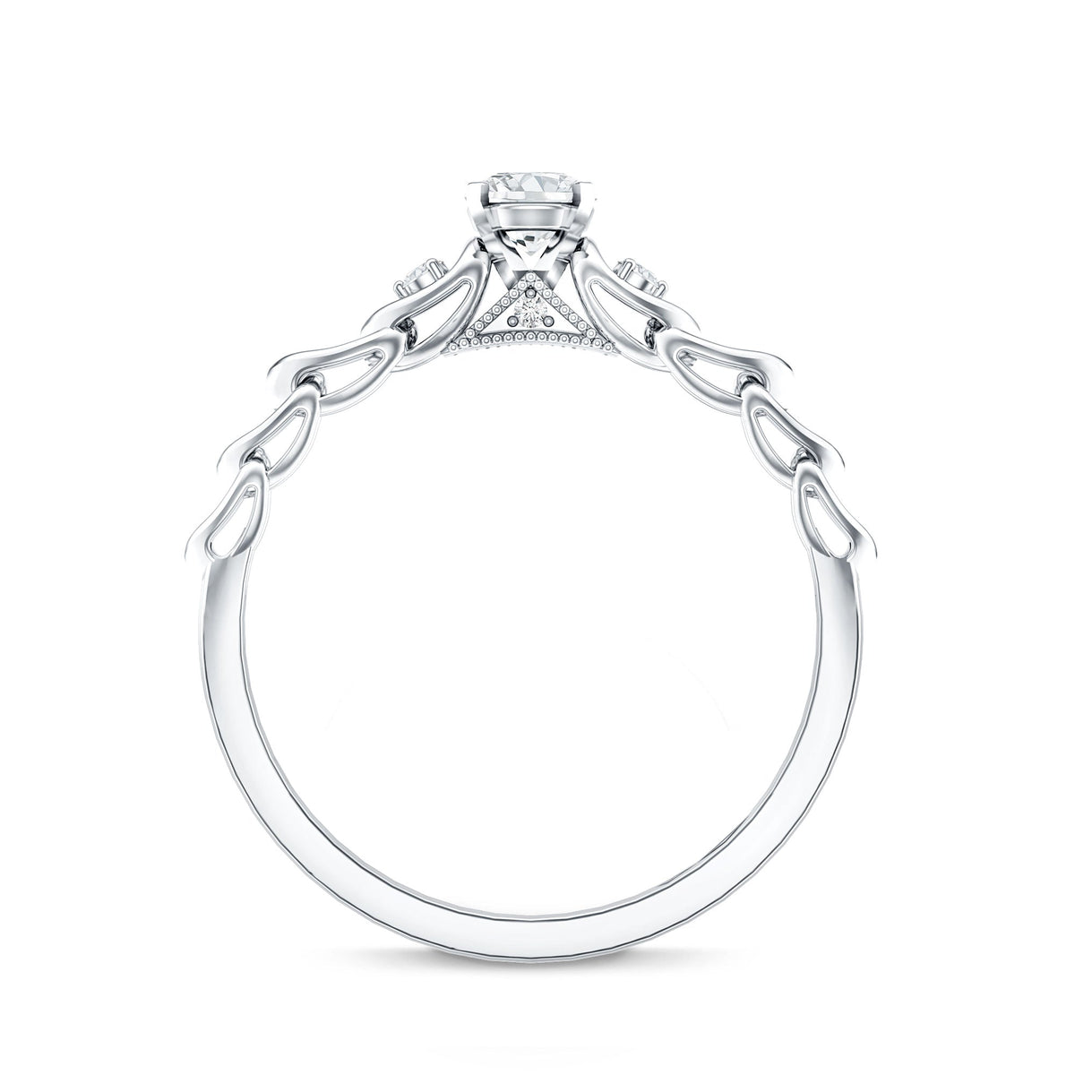 Designer Moissanite Promise Ring for Her