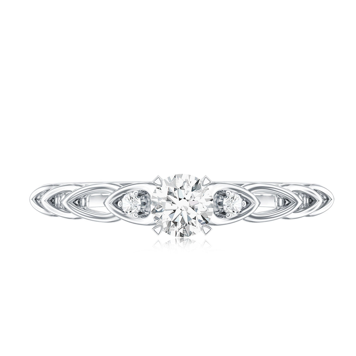 Designer Moissanite Promise Ring for Her