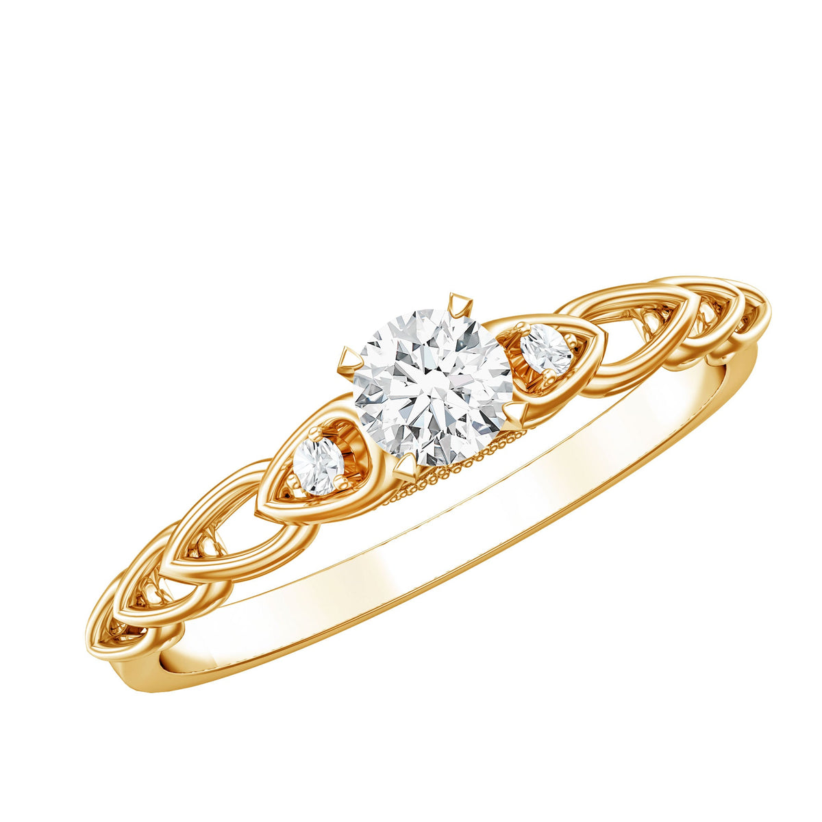 Designer Moissanite Promise Ring for Her