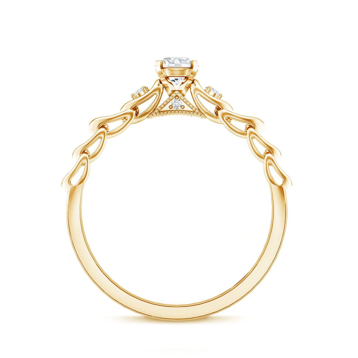 Designer Moissanite Promise Ring for Her