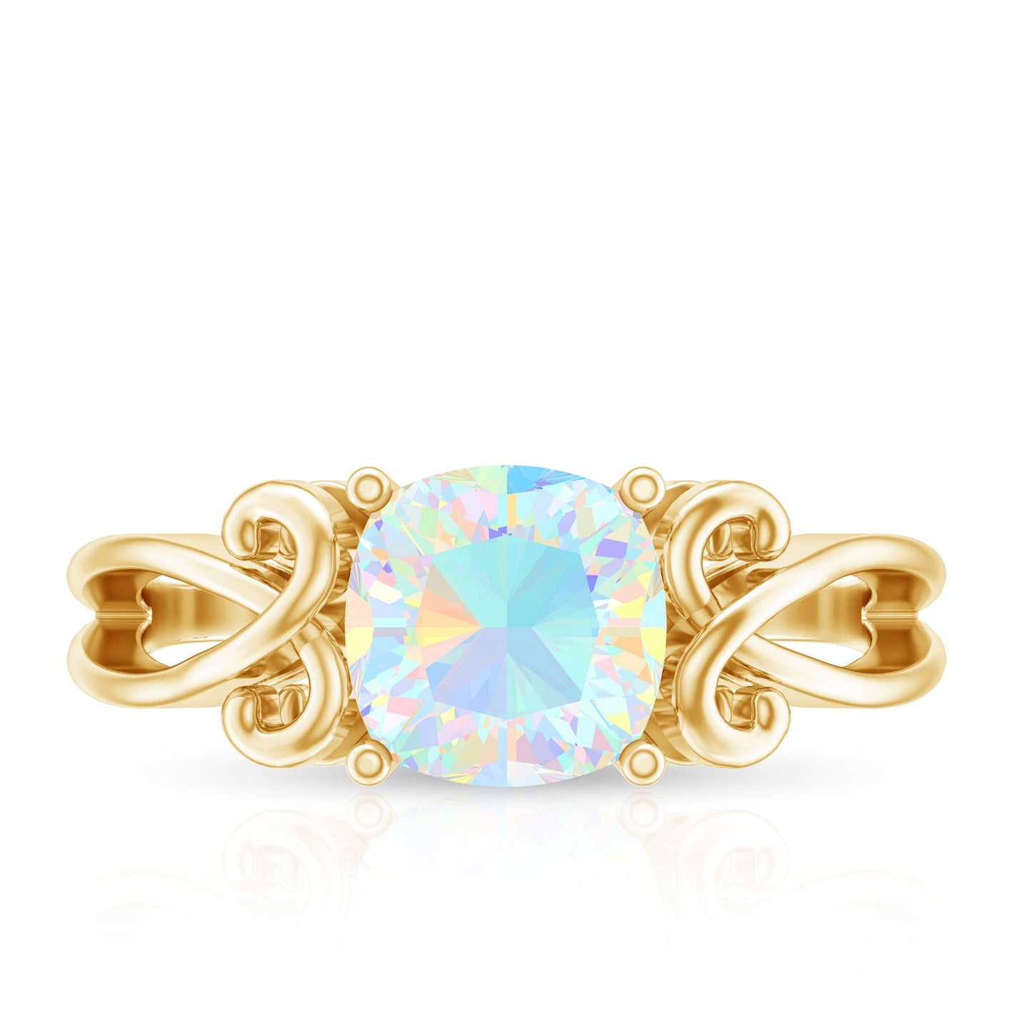 1.8 Carat Ethiopian Opal Vintage Engagement Ring With Certificate