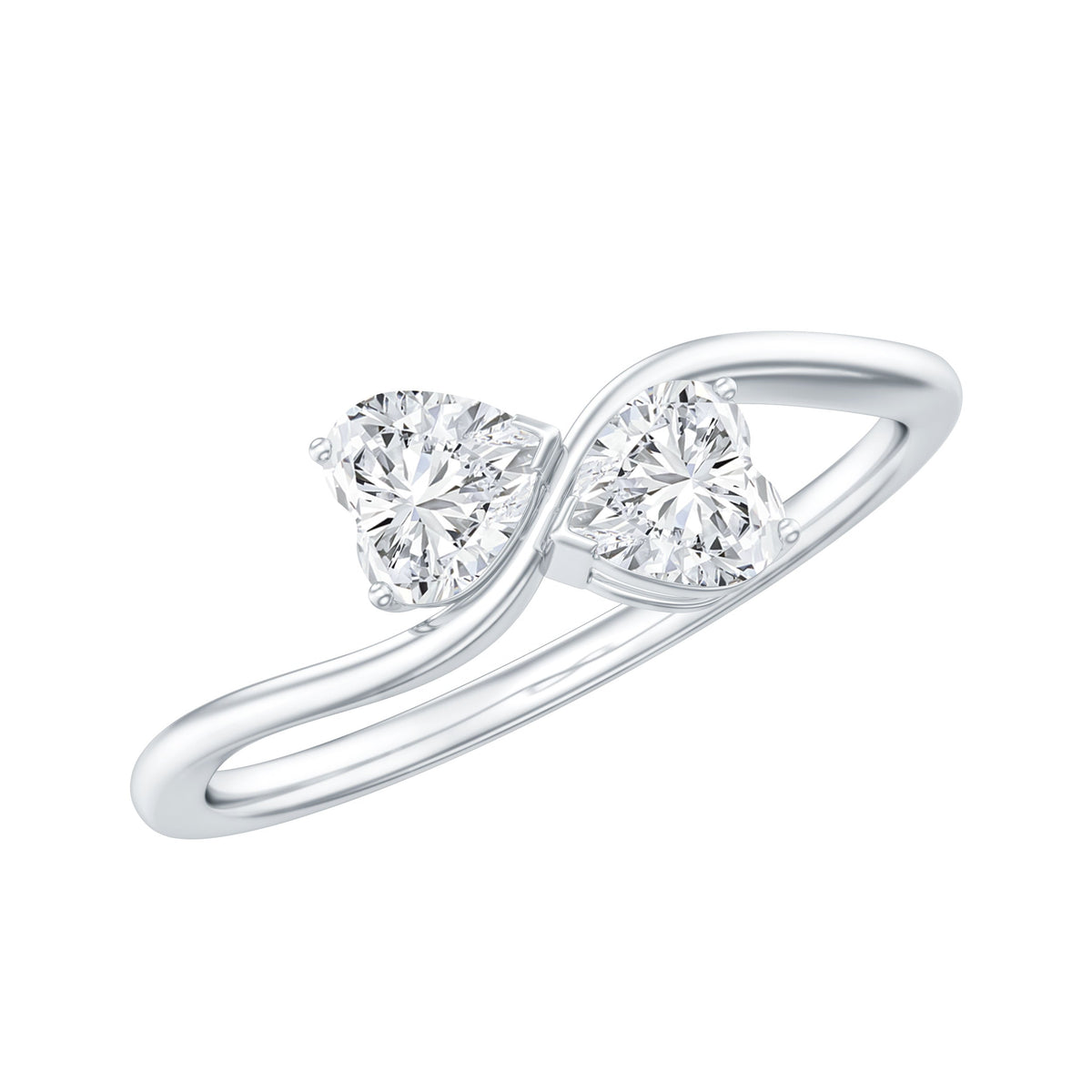 Heart Shape Lab Grown Diamond Toi Et Moi Promise Ring