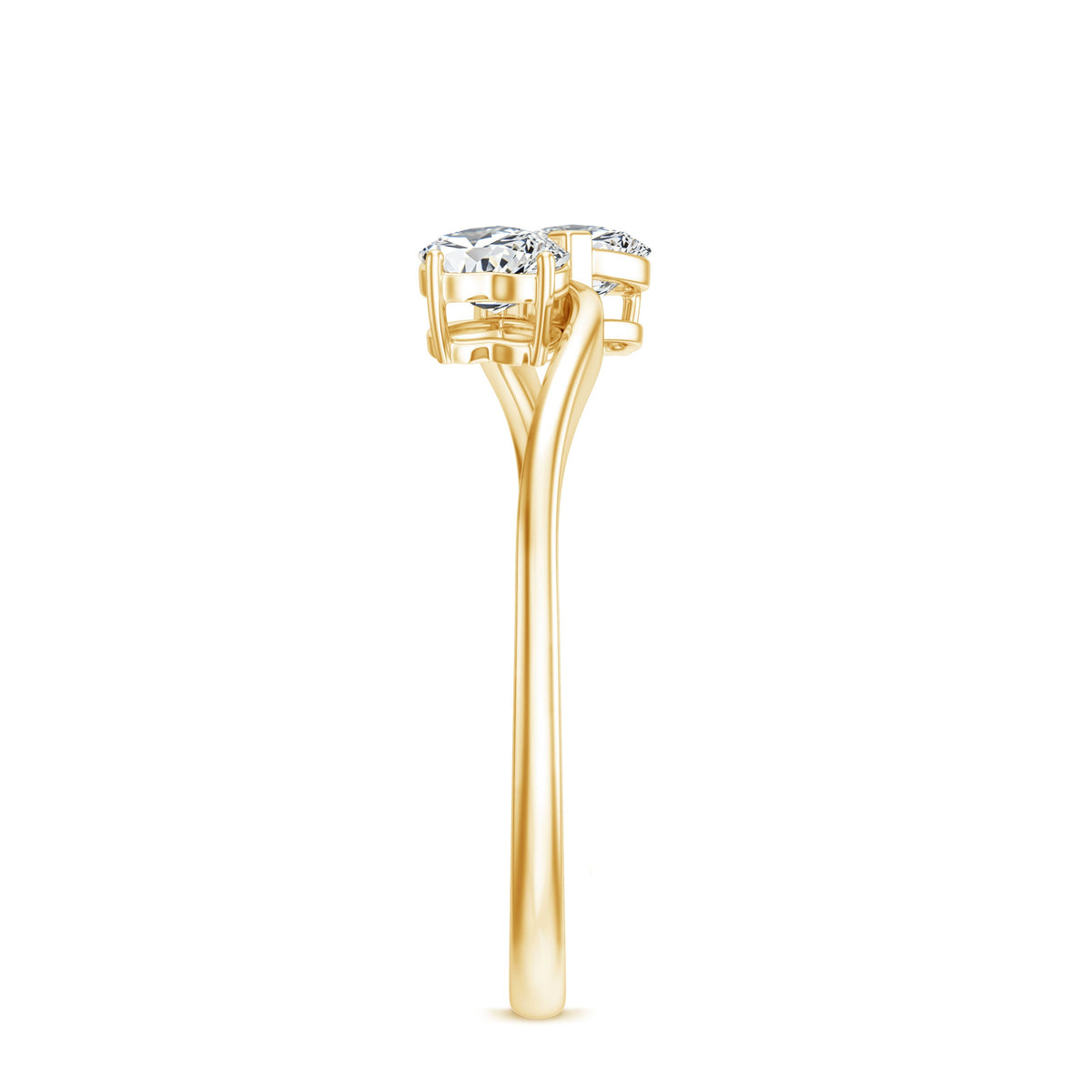 Heart Shape Lab Grown Diamond Toi Et Moi Promise Ring
