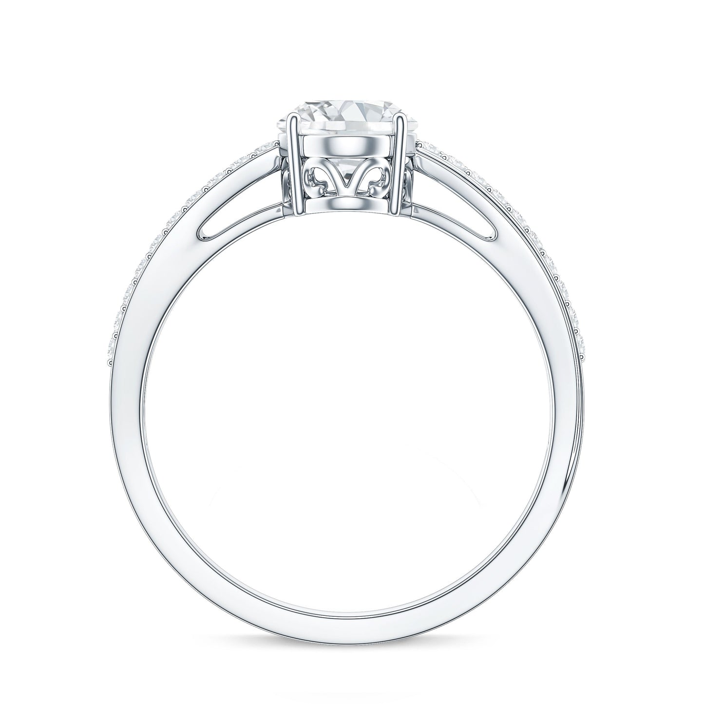 Classic Oval Shape Lab Grown Diamond Solitaire Engagement Ring