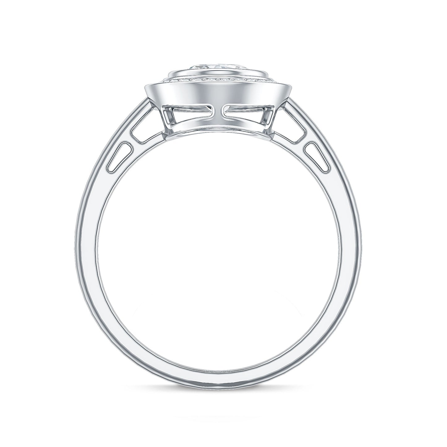 Classic Lab Grown Diamond Engagement Ring with Halo