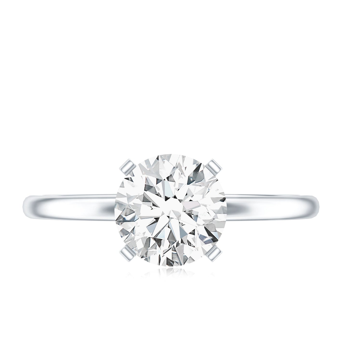 Peg Headset Solitaire Moissanite Ring for Women