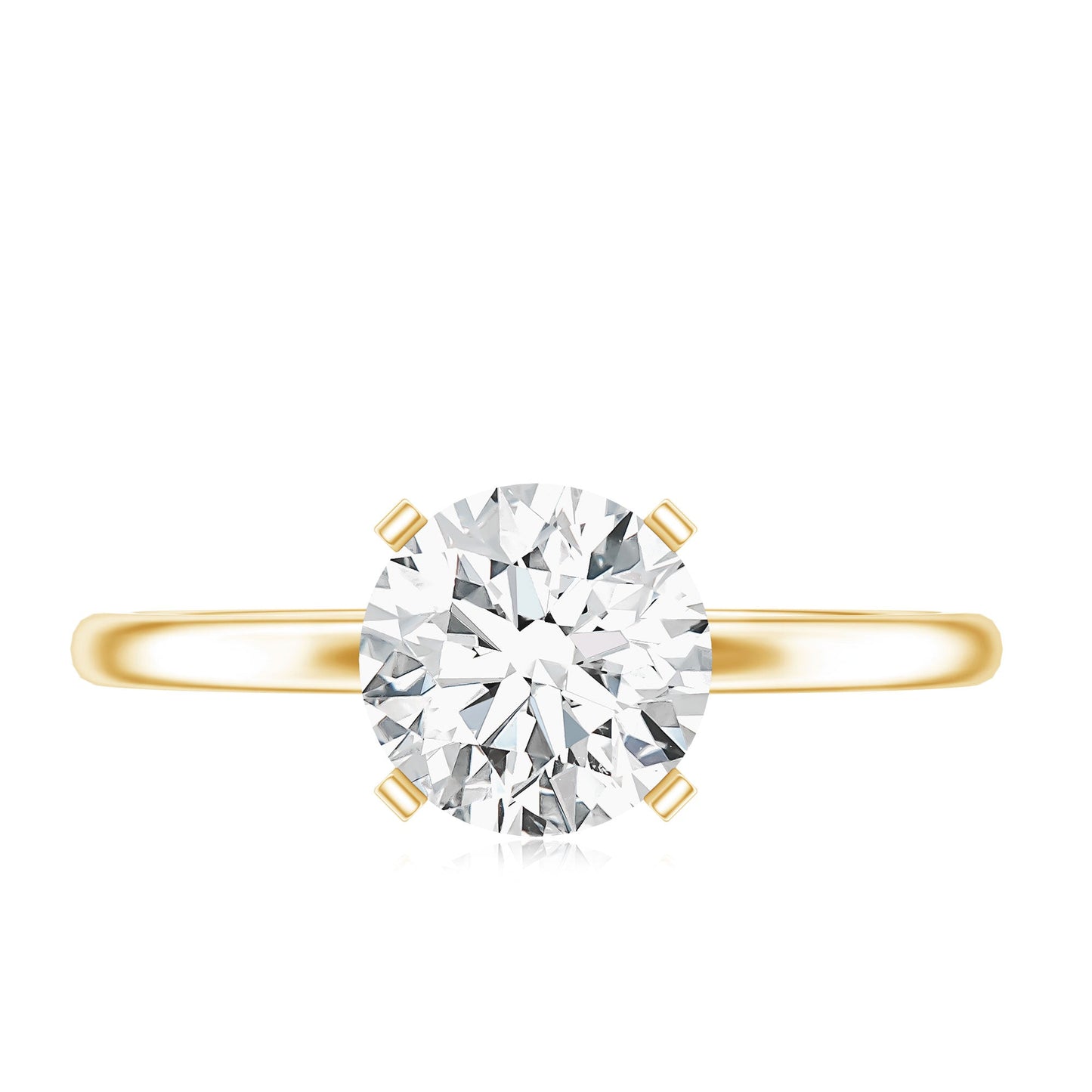 Peg Headset Solitaire Moissanite Ring for Women
