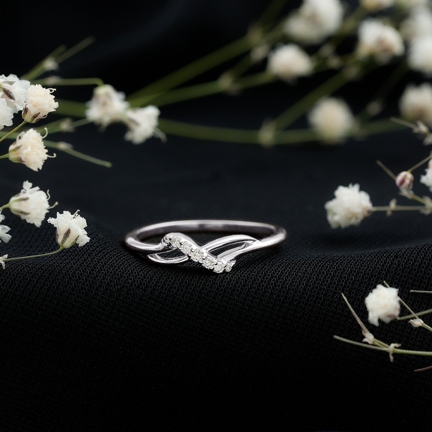 Certified Diamond Infinity Promise Ring For Her