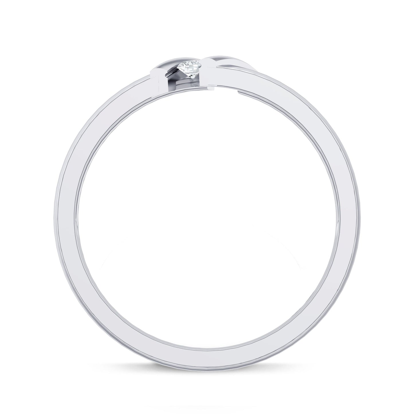 Real Diamond Three Stone Band Ring with Certificate