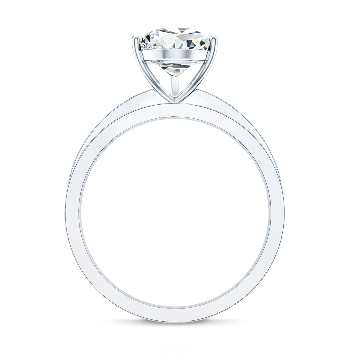 Solitaire Moissanite Pear Shaped Engagement Ring