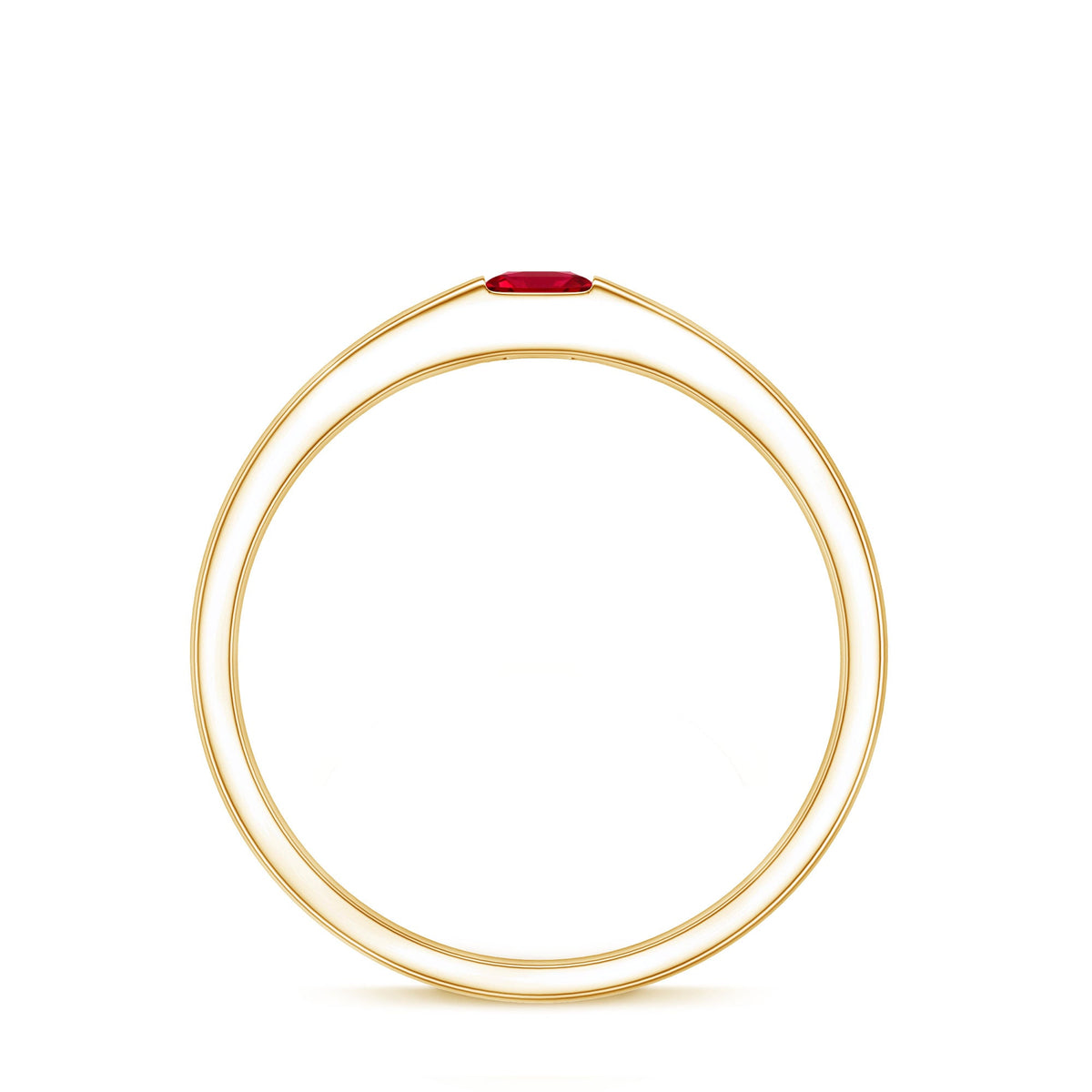 Princess Cut Created Ruby Solitaire Promise Ring