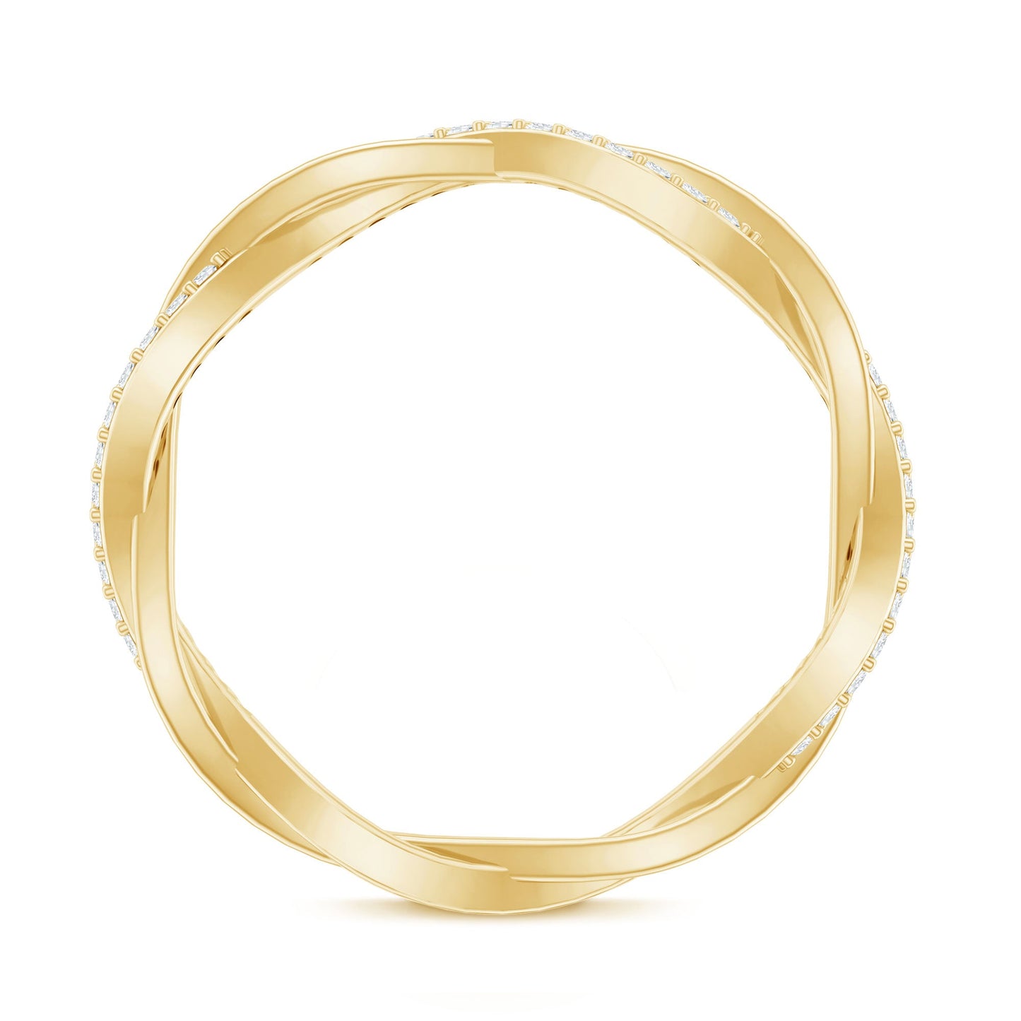 Certified Moissanite Infinity Eternity Band Ring