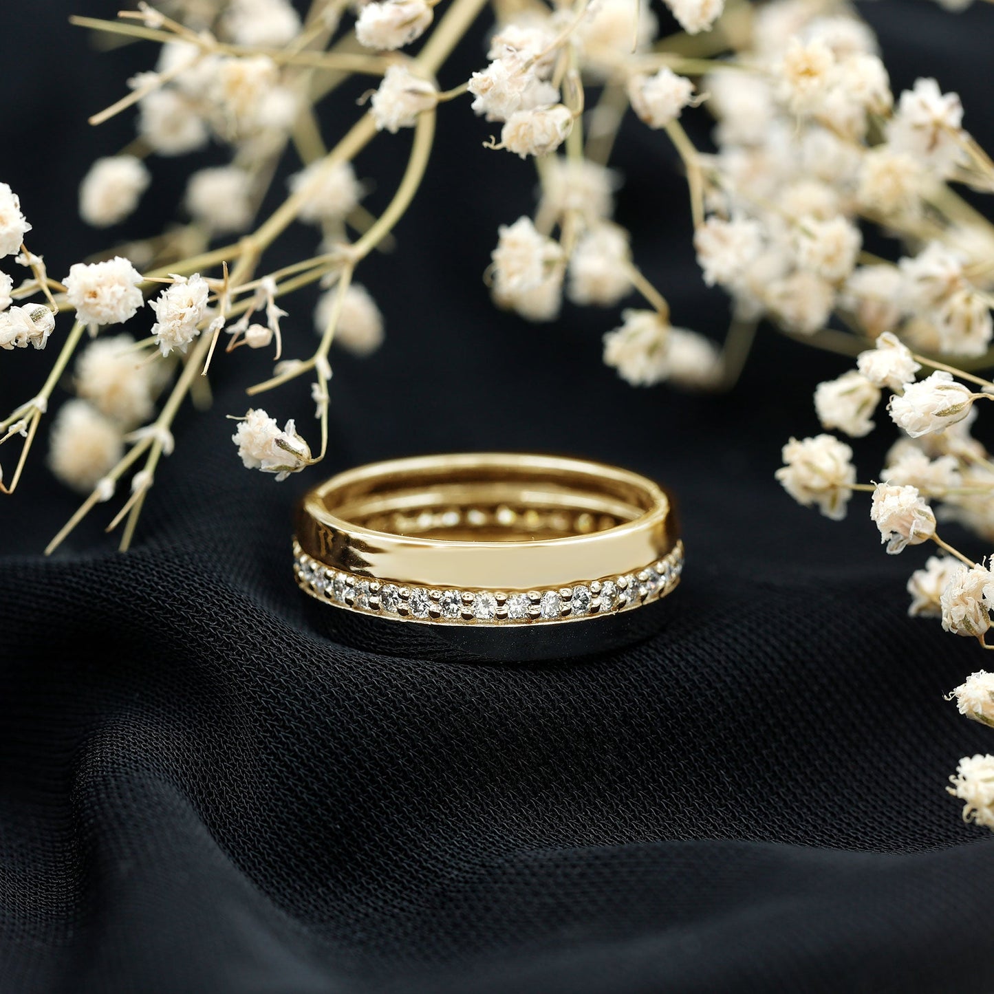Certified Diamond Wide Wedding Band Ring
