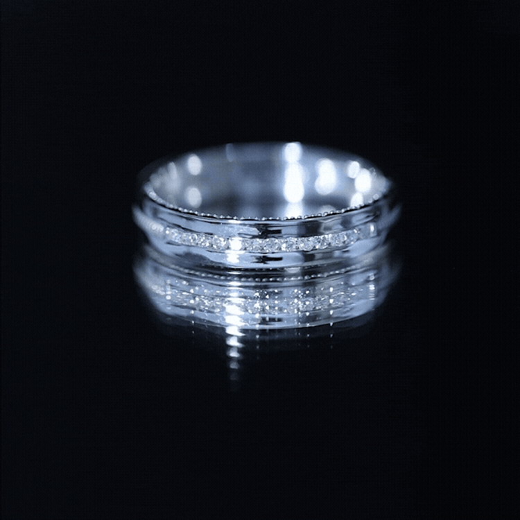 Brilliant Cut Moissanite Wedding Band