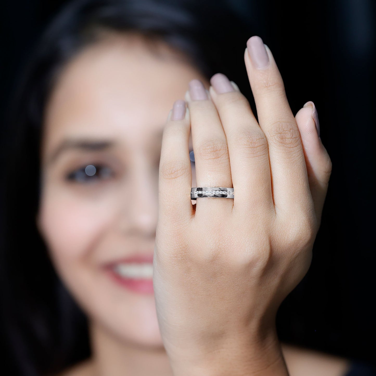 Brilliant Cut Moissanite Wedding Band