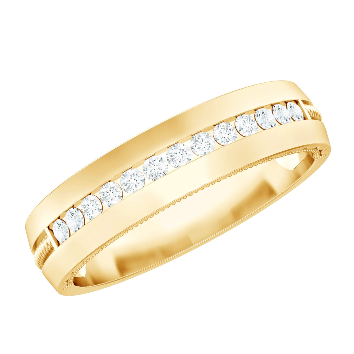 Brilliant Cut Moissanite Wedding Band
