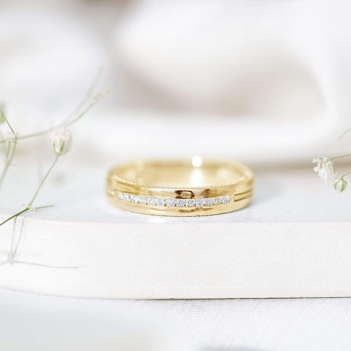 Brilliant Cut Moissanite Wedding Band