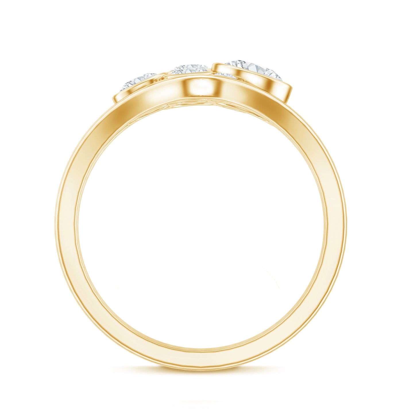 Round Moissanite Cluster Bridal Ring Set for Women