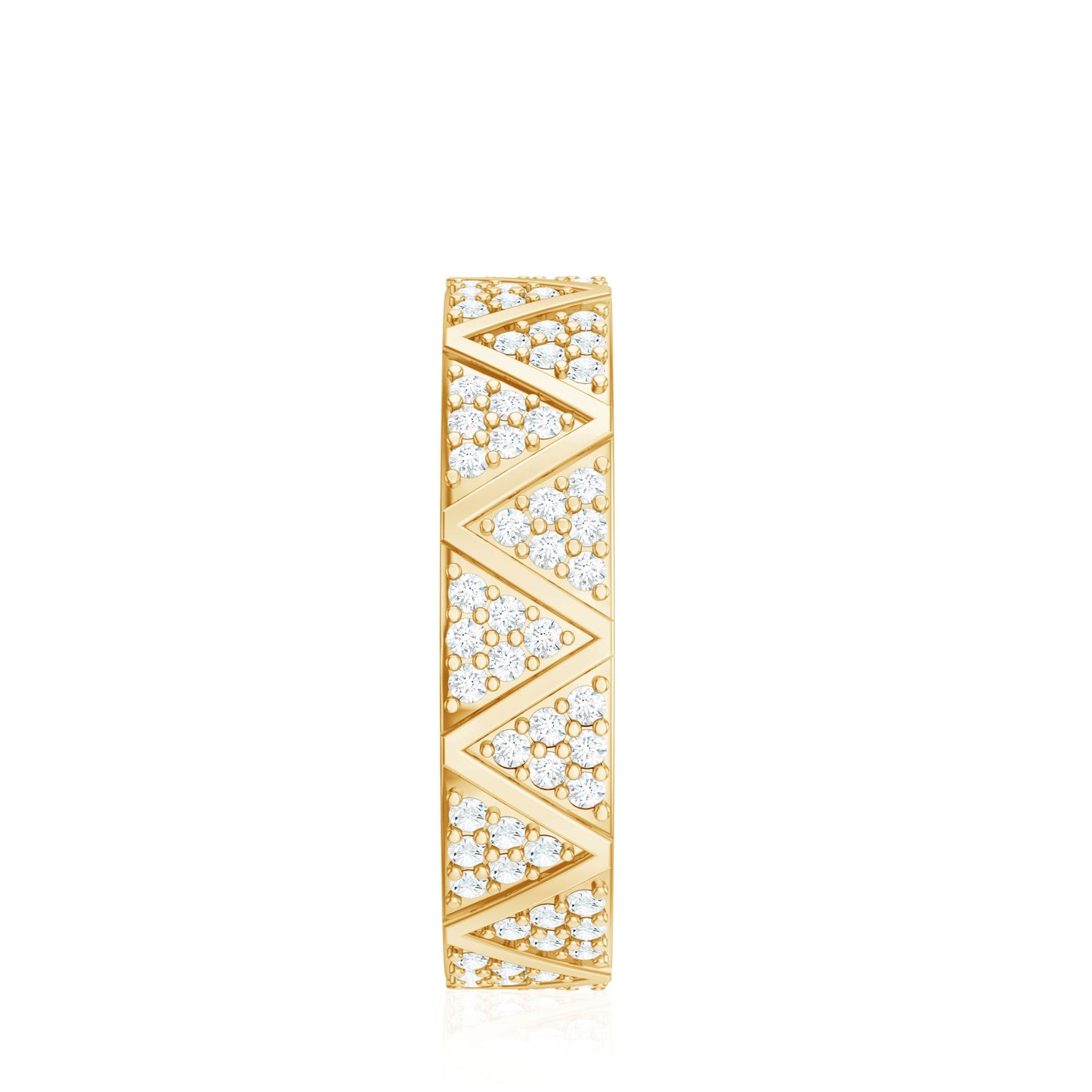 Natural Diamond Wide Wedding Band for Women